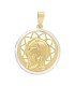 Medalla Niña Oro 18 ktes Virgen Calada Mate Tam 18 mm - 000022639