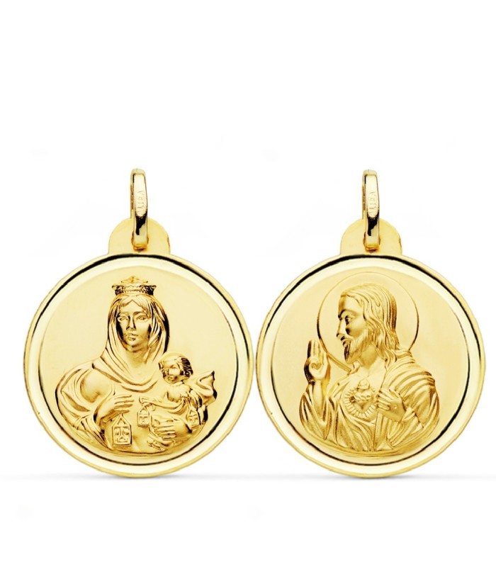 Medalla Escapularios Oro 18 ktes 20 mm - 000020503