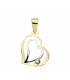 Colgante Mujer Corazón Oro Bicolor 18 Ktes Tam 14 x 16 mm - 000150870