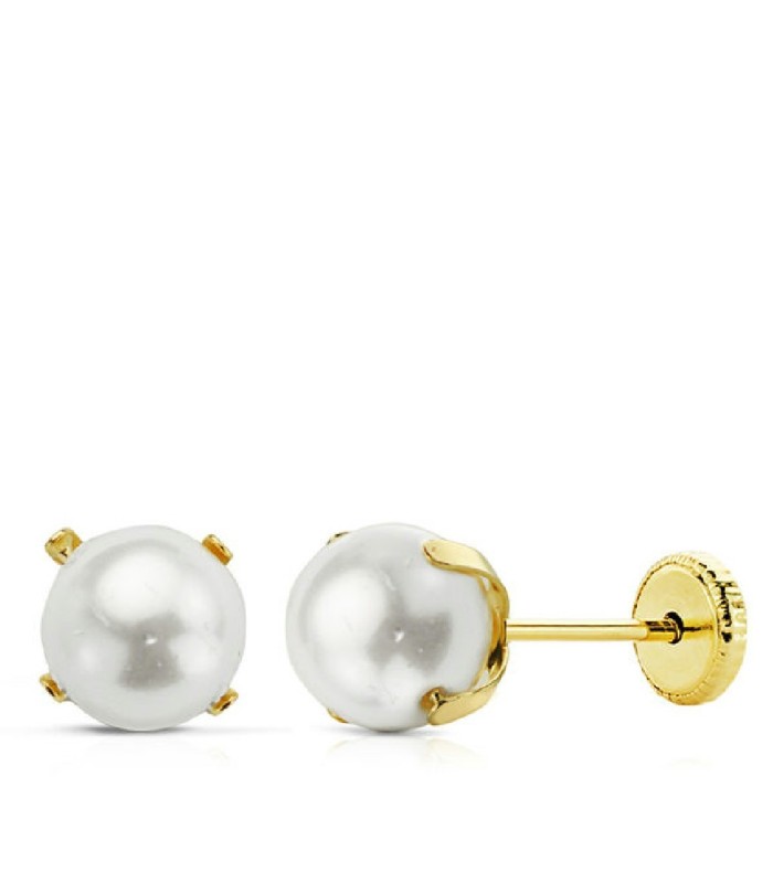 Pendientes Mujer Oro 18 Ktes Garras Perlas Cultivadas 8 mm - 000023020