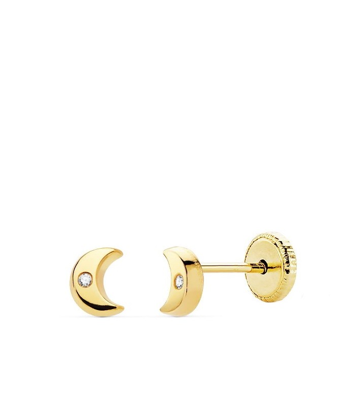 Pendientes Niñas Oro 18 ktes Lunas Tam 3,5 mm - 000023267