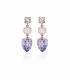 Victoria Cruz Pendientes Mujer Plata Rosé Swarovski Tam 33 mm - 000180047