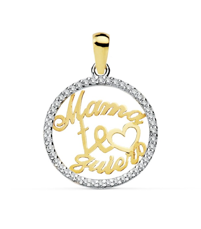 Colgante Mujer Oro Bicolor 18 ktes Mamá Tam 16 mm - 000150758