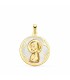 Medalla Niña Oro 18 ktes Virgen Nácar Tam 18 mm - 000150938