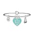 Kidult ES731711 Pulsera Mujer Acero Mamá Corazón Celeste y Piececito - 000820055