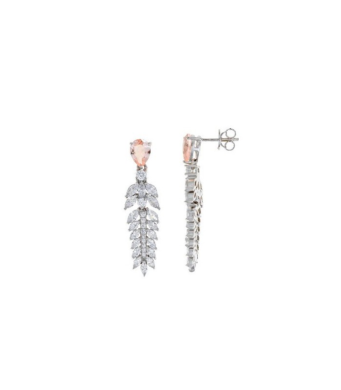 Salvatore Plata Pendientes Mujer Plata Circonitas Novias - 000230755