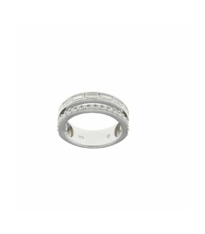 Salvatore Plata Anillo Plata Mujer Doble 6 mm - 000230781