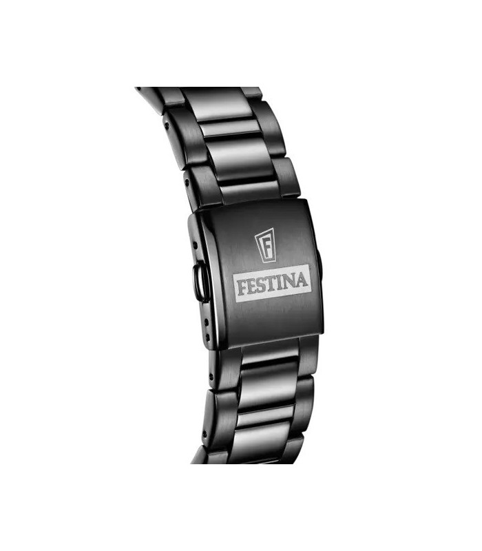 Festina Reloj Hombre Crono Acero Negro 44 mm - F20577/1