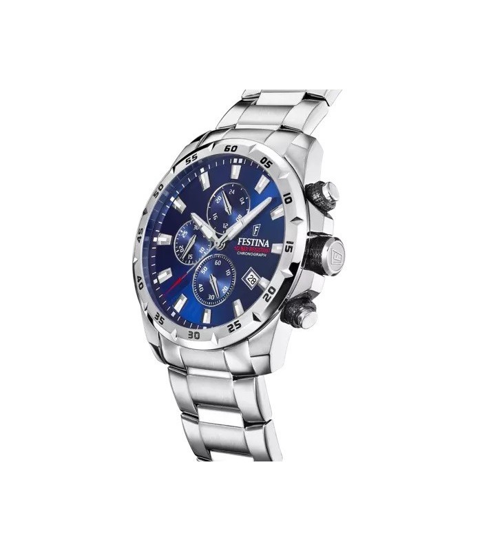 Festina Reloj Hombre Crono Acero Esfera Azul 44 mm - F20463/2