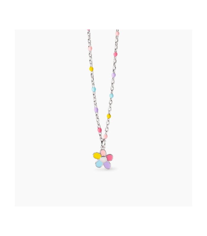 Mabina Junior 553728 Collar Niña Plata Flor Esmaltes - 000820188