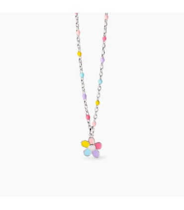 Mabina Junior 553728 Collar Niña Plata Flor Esmaltes - 000820188