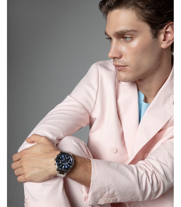 Mark Maddox Reloj Hombre Crono Acero Esfera Verde 44 mm - HM1017-66