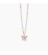 Mabina Junior 553720 Collar Niña Plata Esmaltes Mariposa. - 000820186