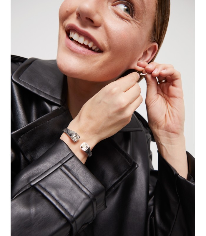 Uno de 50 PUL2485BLNMTL0M Ser sin complejos Pulsera Mujer Chapado Plata Cristal - 000500868