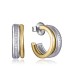 Viceroy Jewels 13224E100-30 Pendientes Mujer Plata Bicolor Aros Circonitas - 000750260