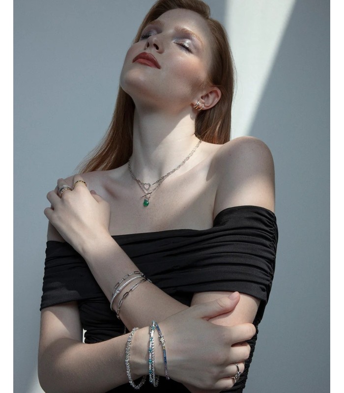 Viceroy Jewels 13224E100-30 Pendientes Mujer Plata Bicolor Aros Circonitas - 000750260