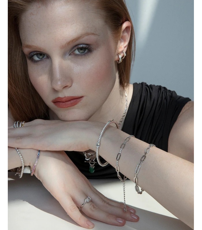 Viceroy Jewels 13224E100-30 Pendientes Mujer Plata Bicolor Aros Circonitas - 000750260