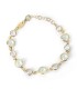 Victoria Cruz Pulsera Plata Dorada Cristal Swarovski 6/8 mm - 000180055