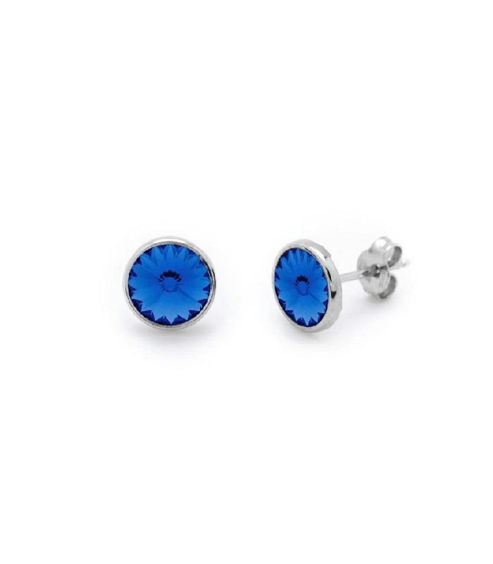 Victoria Cruz A2791-8HT Pendientes Mujer Plata Cristal Swarovski Sapphire - 000180054