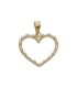 Colgante Mujer Oro 18 Ktes Corazón Circonitas 14 mm - 000022295