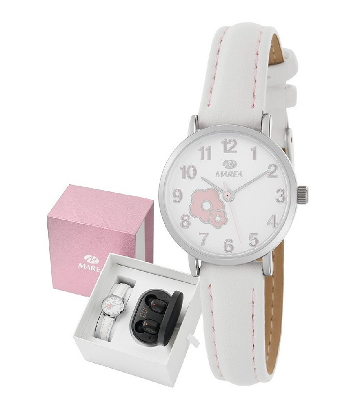 Marea Reloj Niñas Comunión Acero Correa Flor 26 mm - B41304/5