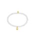 Marea D03303/BG Pulsera Perlas Plata Dorada Estrella Elástica 15 cm - 000620011