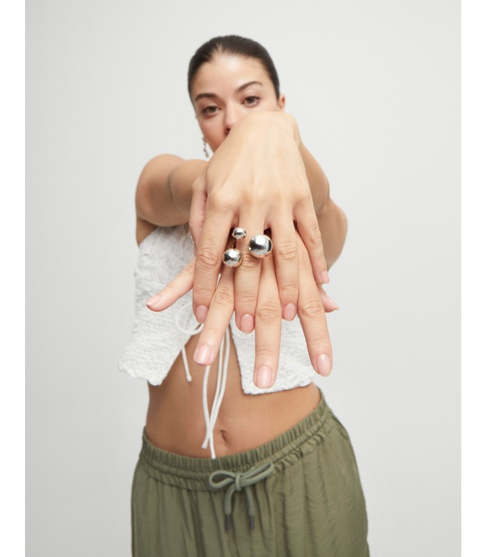 Uno de 50 ANI0843MTL00015 Ser Intrépida Anillo Mujer Chapado Plata Bolas 15 - 000500873