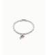 Uno de 50 PUL2514RSAMTLOM Pulsera Mujer Chapado Plata Corazón Cristal Rosa M - 000500882