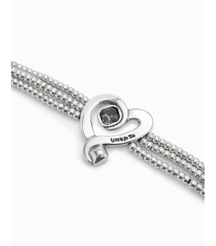 Uno de 50 PUL2543NGRMTL0M Ser Expresiva Pulsera Mujer Chapado Plata Corazón M - 000500885