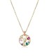 Viceroy Jewels 15125C100-39 Collar Mujer Plata Dorada Piedras Multicolor 15 mm - 000750262