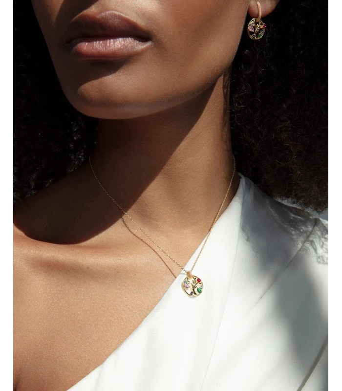 Viceroy Jewels 15125C100-39 Collar Mujer Plata Dorada Piedras Multicolor 15 mm - 000750262