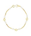 Pulsera Niñas Oro 18 ktes Comunión Perlas Medida 18 cm - 000022523