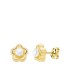 Pendientes Niña Comunión Oro 18 Ktes Flor Perla Tam 8 mm - 000150950