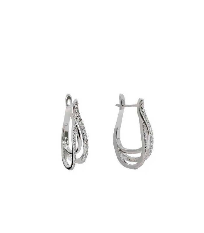 Lineargent 19398-PE Pendientes Mujer Plata Circonitas 6 x 20 mm - 000090490