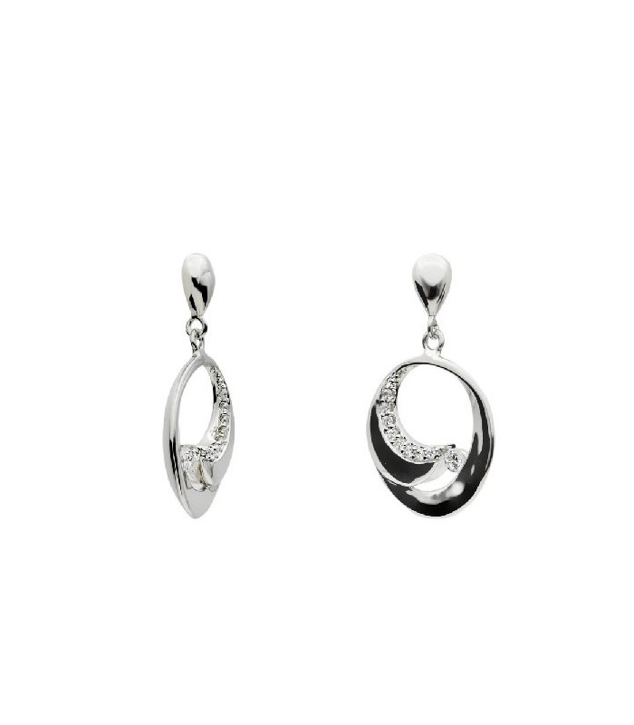 Lineargent 19909-P Pendientes Mujer Plata Caracola Circonitas 14 x 22 mm - 000090493