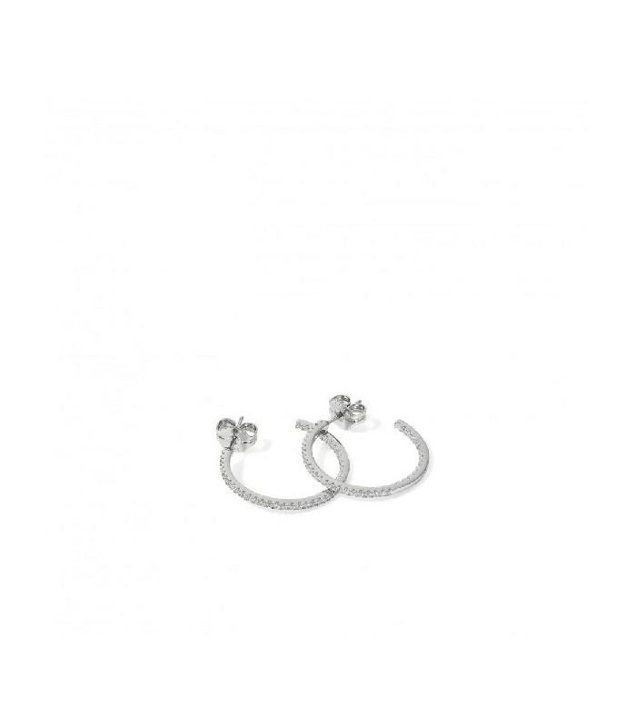 Lineargent 18551-W-A-PE Pendientes Mujer Plata Aros Circonitas Tam 1,5 x 25 mm - 000090444