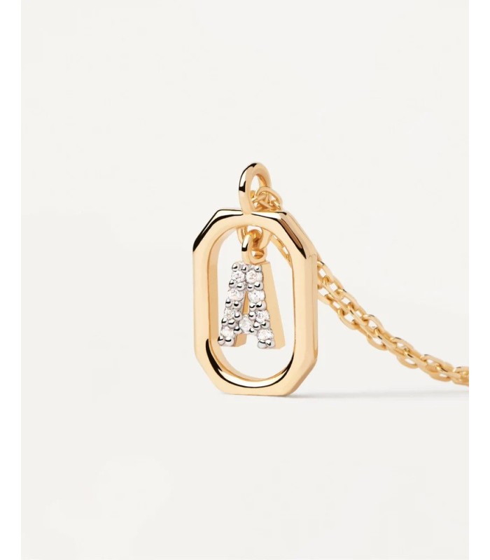 Pdpaola CO01-512-U Colgante Mujer Plata Chapada Letra A Mini 7 x 10 mm - 000430039