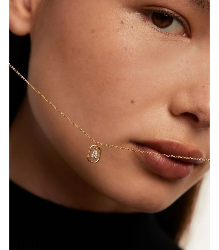 Pdpaola CO01-512-U Colgante Mujer Plata Chapada Letra A Mini 7 x 10 mm - 000430039