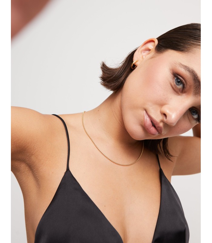 Uno de 50 COL1971ORO0000S Cadena Mujer Chapado Oro Bolitas 39 cm - 000500888