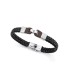 Viceroy Fashion 75348P01010 Pulsera Hombre Acero Cuero Negro L - 000730245