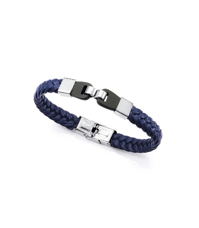 Viceroy Fashion 75348P01013 Pulsera Hombre Acero Cuero Azul L - 000730246