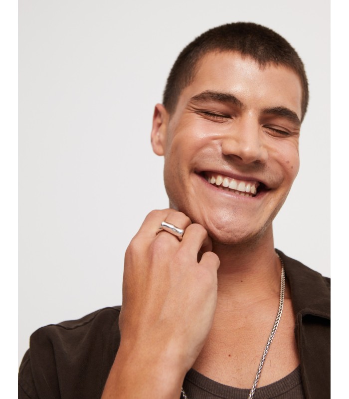 Uno de 50 ANI0814MTL000012 Anillo Unisex Chapado Plata Talla 12 - 000500872