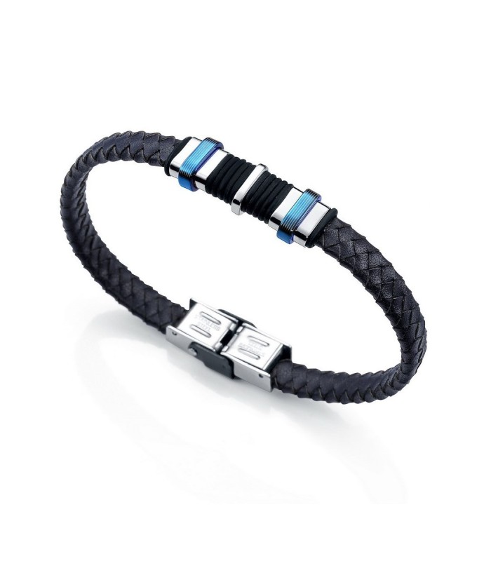 Viceroy Fashion 6337P09013 Pulsera Hombre Acero Cuero Azul - 000730057