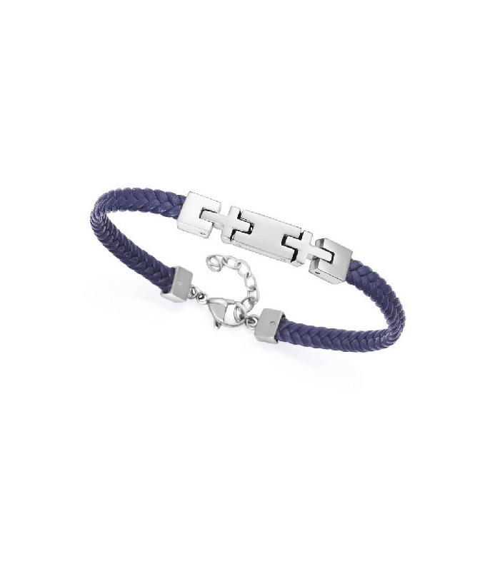 Viceroy Fashion 75394P01013 Pulsera Niño Acero Cuero Azul Cruz - 000730292