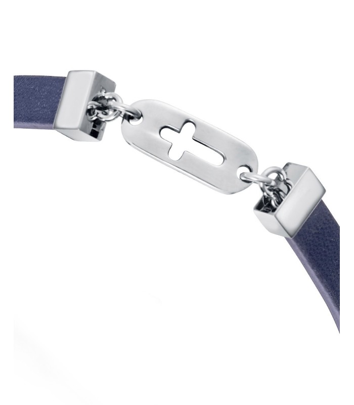 Viceroy Fashion 75394P01013 Pulsera Niño Acero Cuero Azul Cruz - 000730292