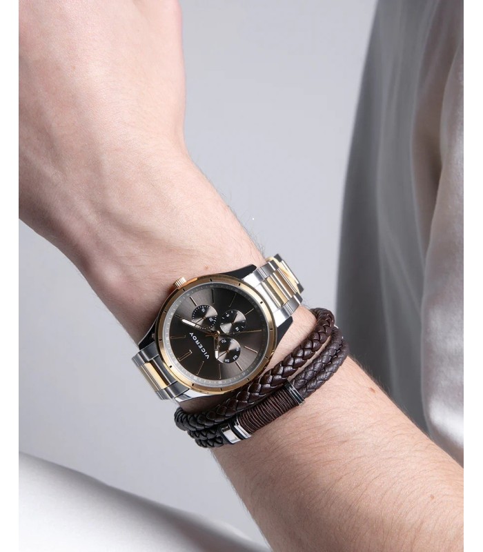 Viceroy Fashion 14129P01011 Acero Cuero marrón Trenzado L - 000730273