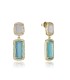 Viceroy Jewels 2305E100-59 Pendientes Mujer Plata Dorada Piedras Naturales 10 x 32 mm - 000750274