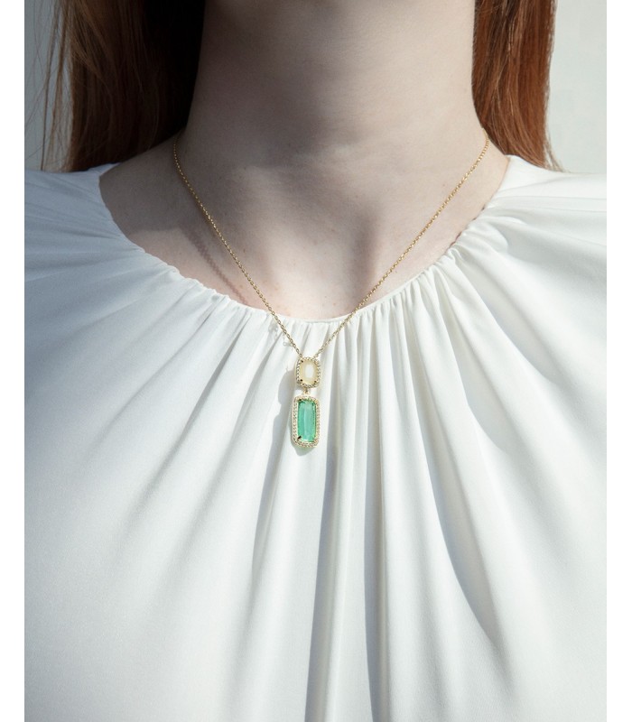 Viceroy Jewels 2305C100-59 Collar Mujer Plata Dorada Cristal - 000750273