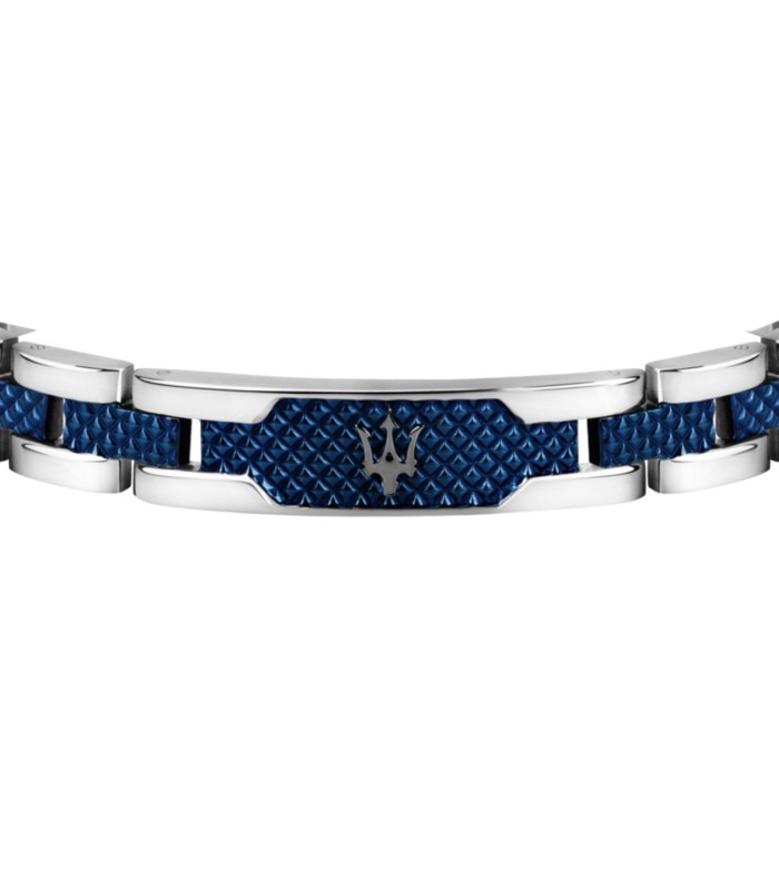Maserati Joyas Pulsera Hombre Acero Fibra carbono Azul - 000340070
