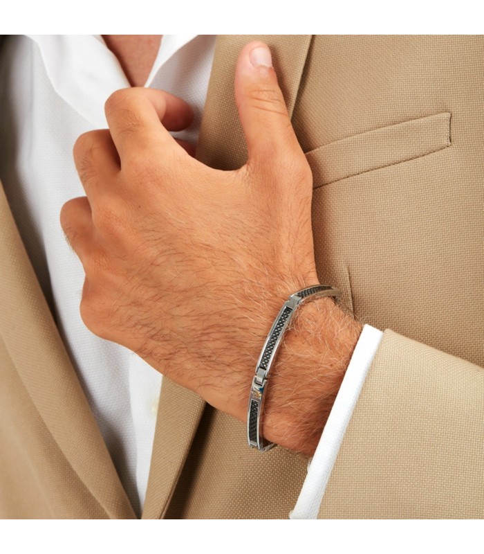 Maserati Joyas JM423AVD24 Pulsera Hombre Acero Fibra de Carbono - 000340076